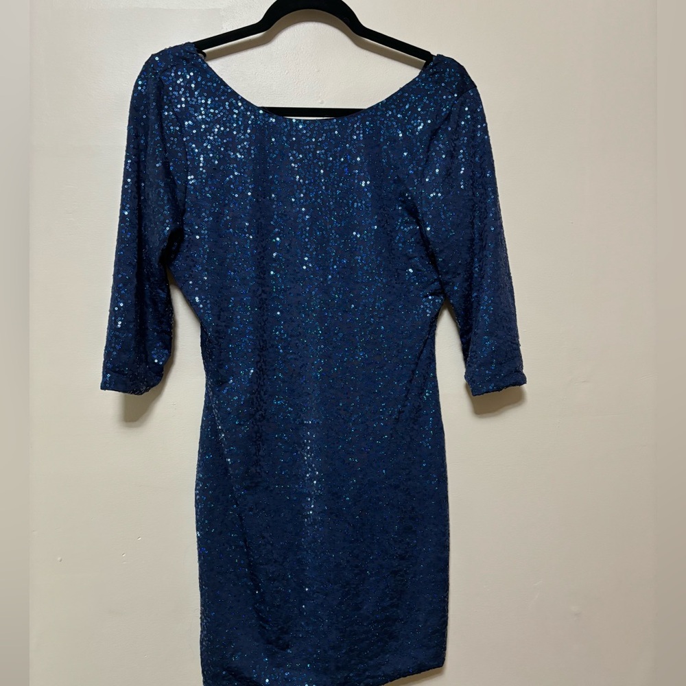 Blue sequin dress Large